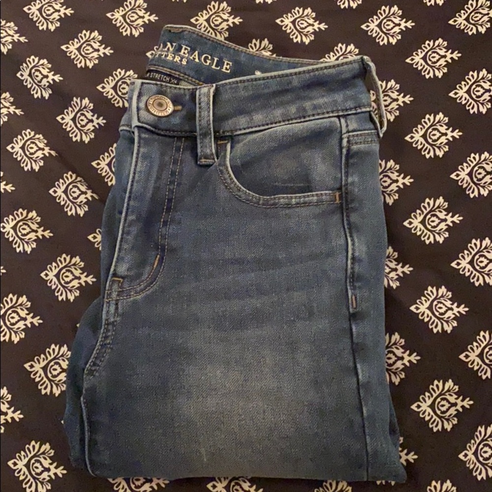 High rise jeggings crop